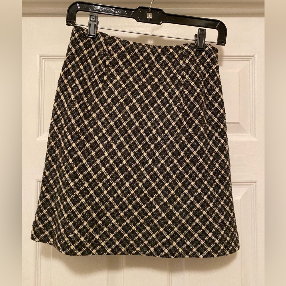 Ann Taylor Plaid Wool Skirt Size 2